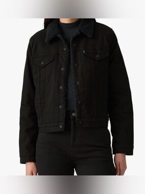 Levi’s Original Black Sherpa/Denim Trucker Jacket